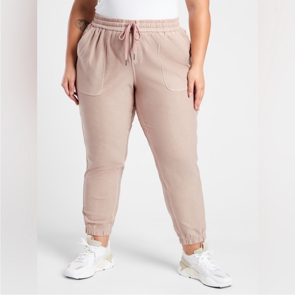 ATHLETA Farallon Comfy Loungewear Pocket Joggers in Mocha Latte 531090 Sz 22